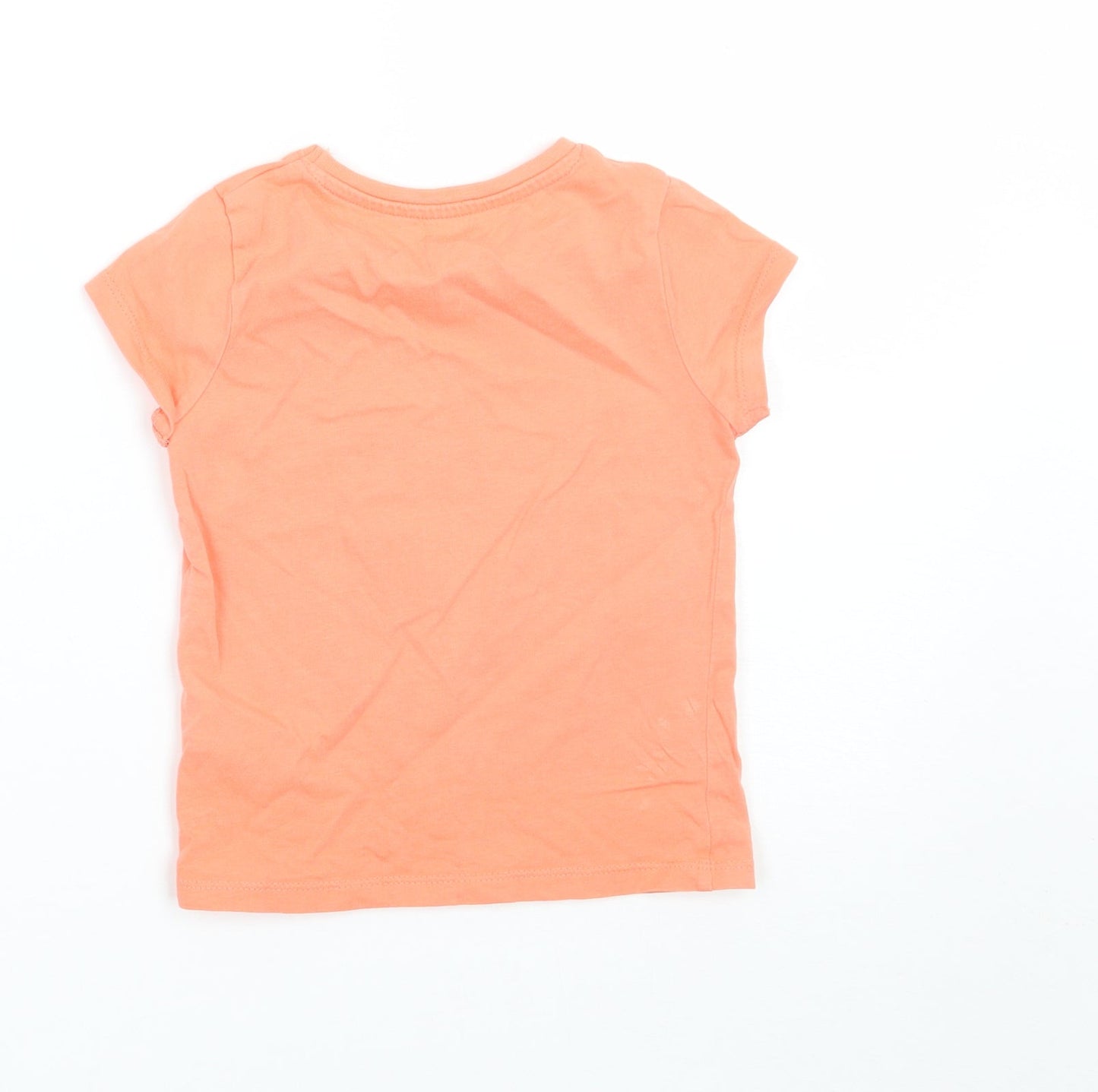 F&F Girls Orange   Basic T-Shirt Size 2 Years