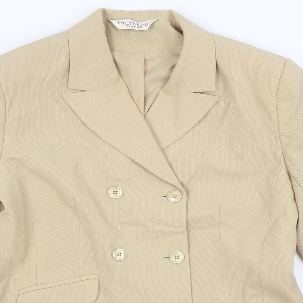 premium collection Womens Beige   Jacket Suit Jacket Size 12