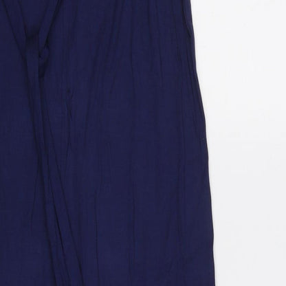 Brand and care label for ASOS women’s blue maxi, size UK 10