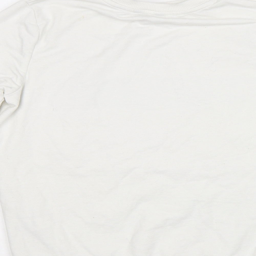 F&F Womens White   Pullover Sweatshirt Size 6