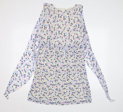 Womens Multicoloured Geometric  A-Line  Size 8