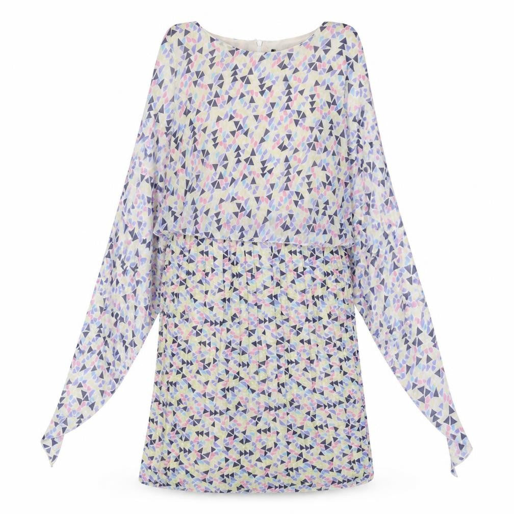 Preworn Womens Multicoloured Geometric  A-Line  Size 8