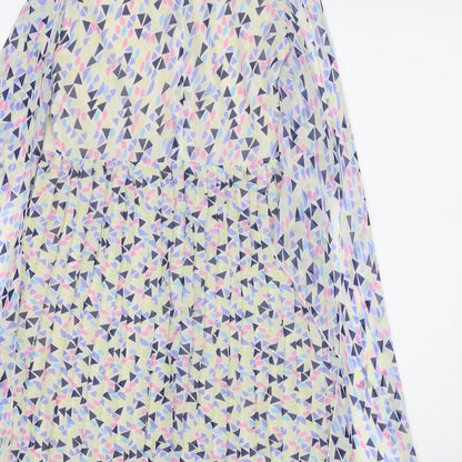 Womens Multicoloured Geometric  A-Line  Size 8