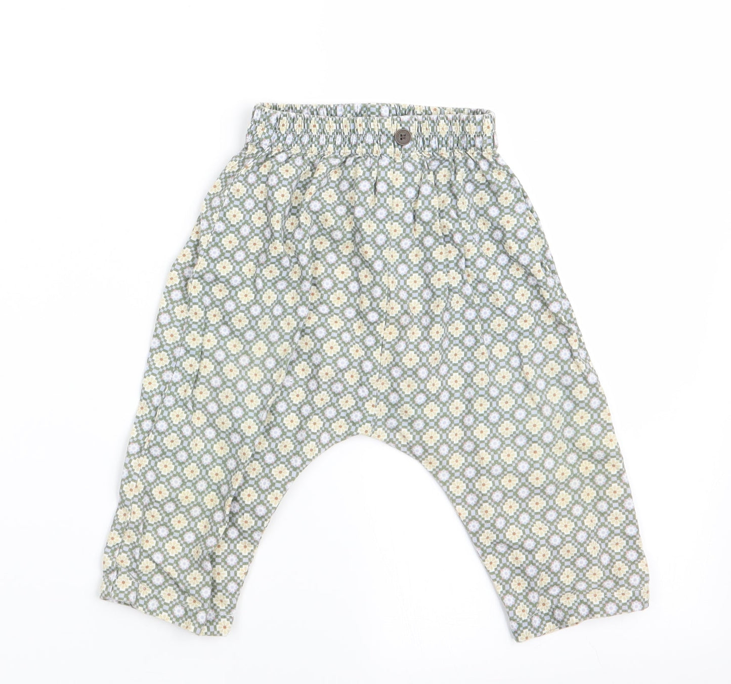 Happyology Girls Green Floral  Cargo Trousers