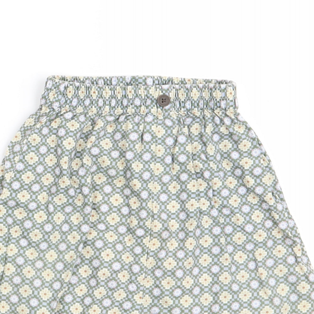 Happyology Girls Green Floral  Cargo Trousers