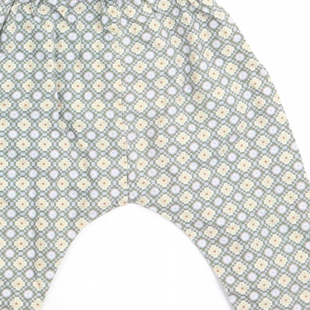 Happyology Girls Green Floral  Cargo Trousers