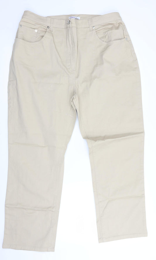 Damart Womens Beige   Trousers  Size 20 L27 in