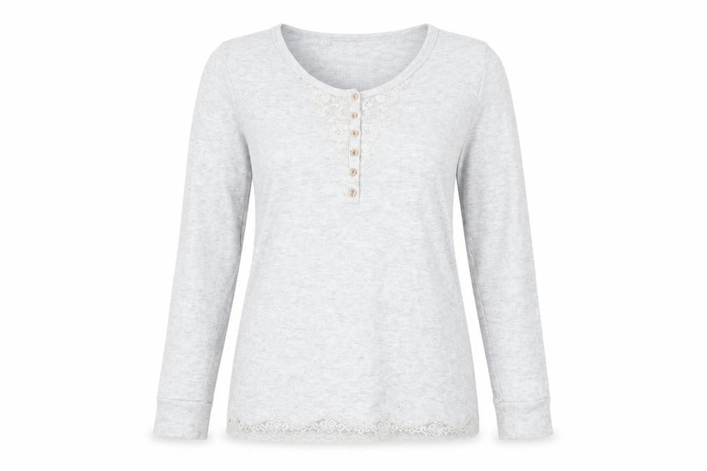 Marks & Spencer Womens Grey   Henley Jumper Size 14