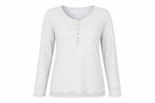 Marks & Spencer Womens Grey   Henley Jumper Size 14