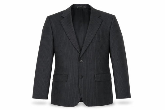 Pinstripe Mens Black Striped  Jacket Blazer