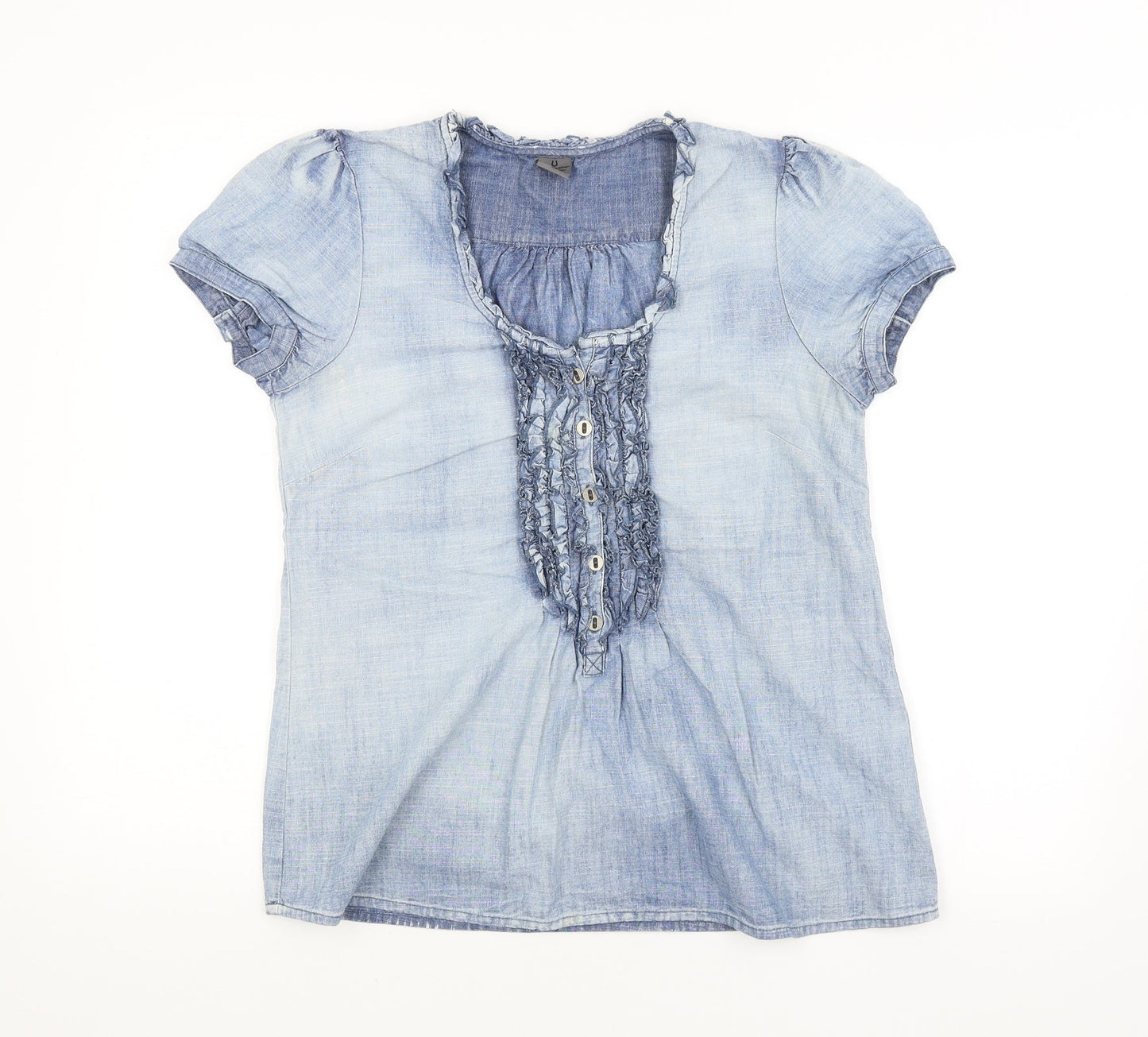VERO MODA Womens Blue   Basic Blouse Size M
