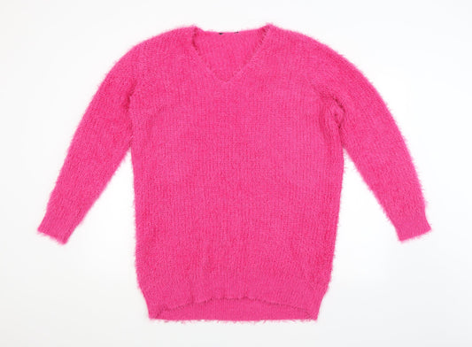 Pep&Co. Womens Pink   Pullover Jumper Size 16