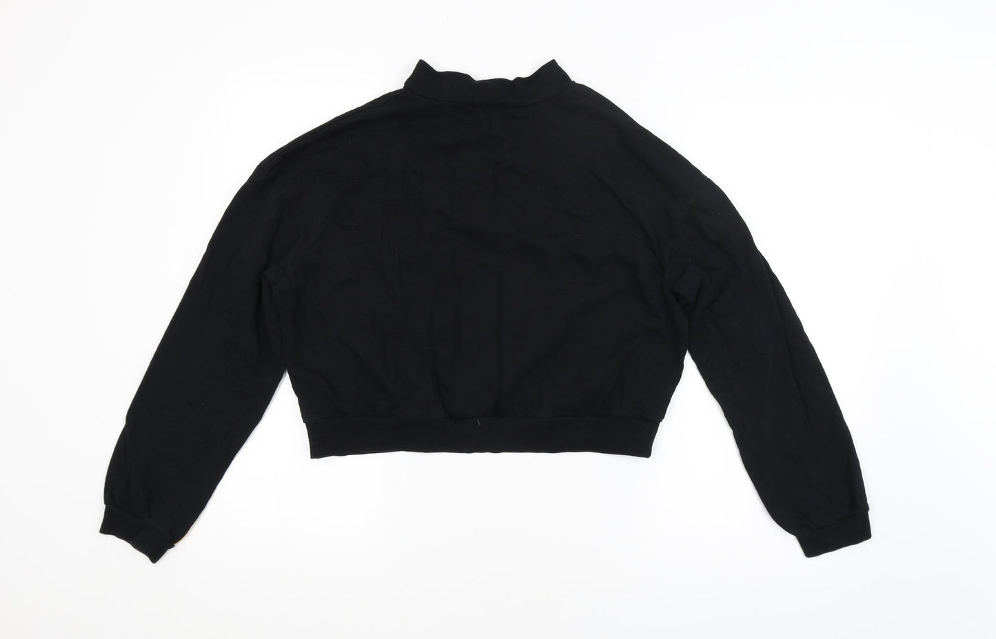 Select Womens Black Striped  Pullover Sweatshirt Size 16