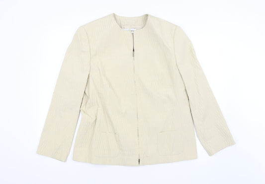 Dinomoda Womens Beige   Jacket  Size 16