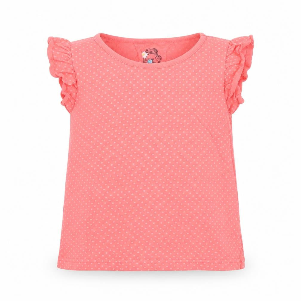 girl2girl Girls Pink Polka Dot  Basic T-Shirt Size 2-3 Years