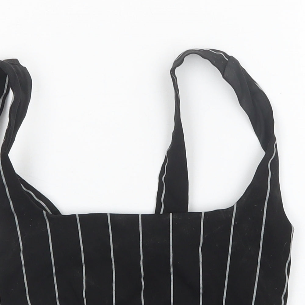 Divided by H&M Womens Black Striped  Basic Tank Size 4