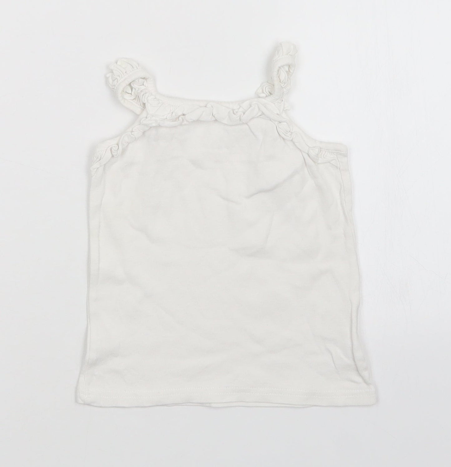 Matalan Girls White   Basic Tank Size 2-3 Years