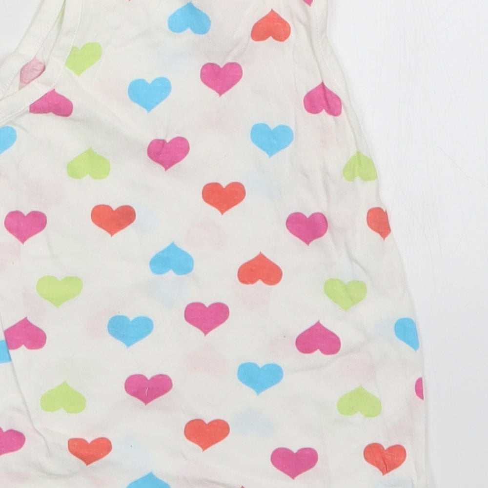 girl2girl Girls White Polka Dot  Basic Tank Size 2-3 Years