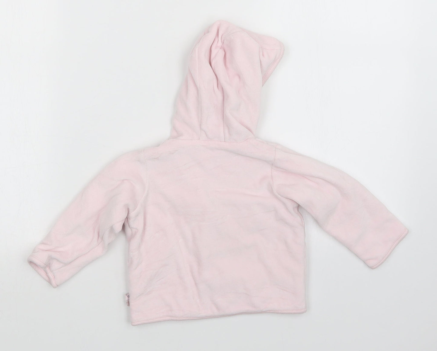 M&S Girls Pink   Full Zip Jumper Size 9-12 Months