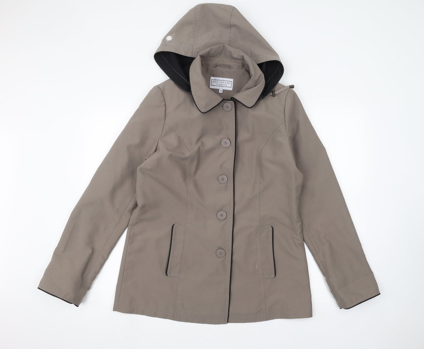 debinhams Womens Green   Parka Coat Size 12