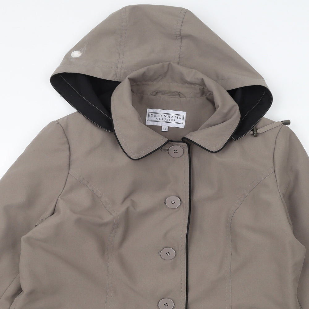 debinhams Womens Green   Parka Coat Size 12