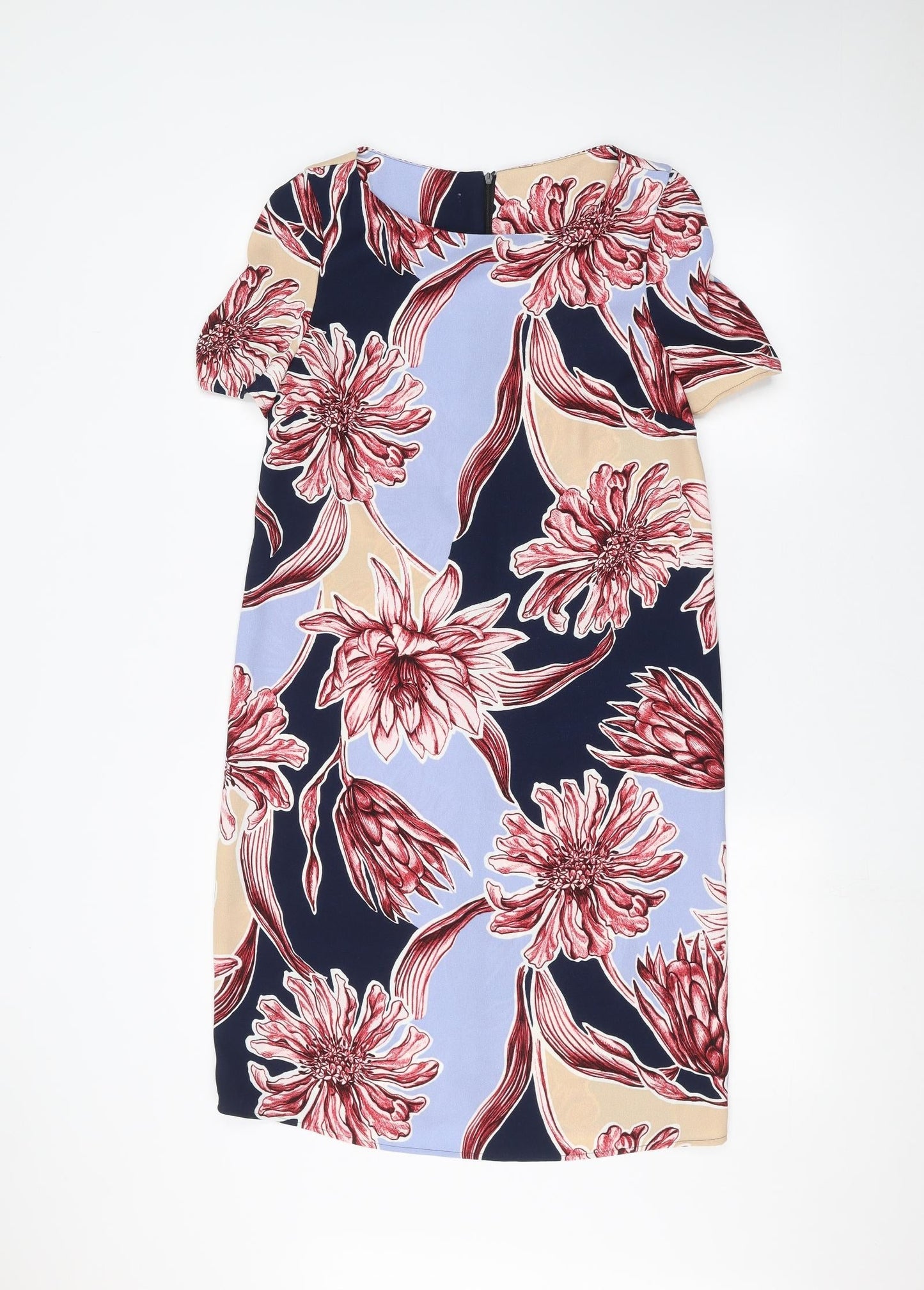 Marks and Spencer Womens Blue Floral  A-Line  Size 10