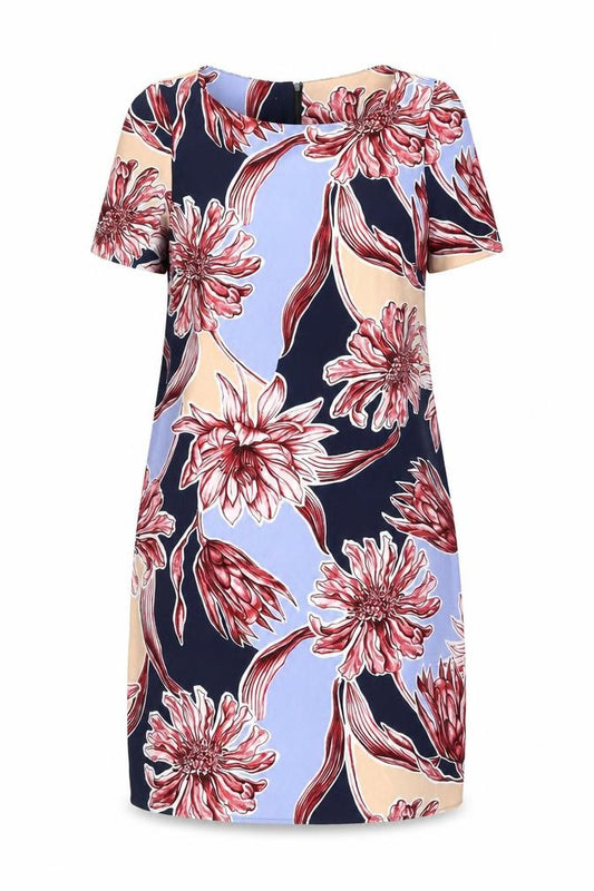Marks and Spencer Womens Blue Floral  A-Line  Size 10