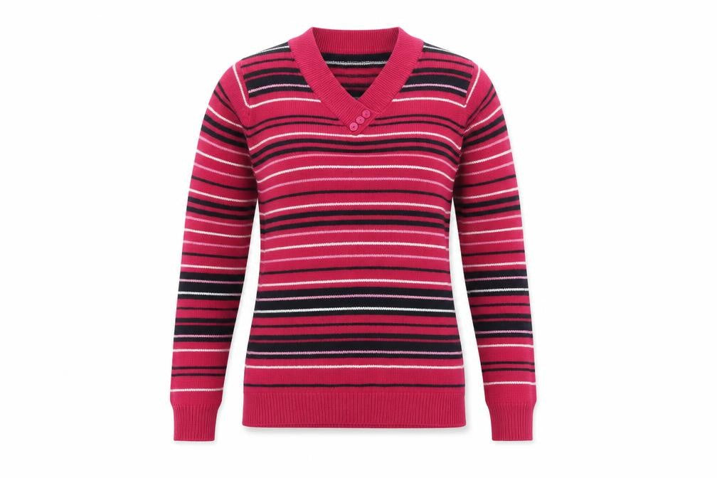 EWM Womens Multicoloured Striped  Pullover Sweatshirt Size S