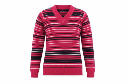 EWM Womens Multicoloured Striped  Pullover Sweatshirt Size S