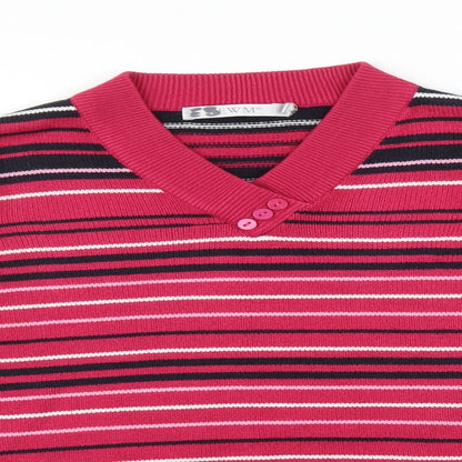 EWM Womens Multicoloured Striped  Pullover Sweatshirt Size S