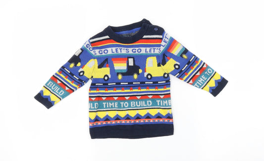 NEXT Baby Multicoloured   Pullover Jumper Size 9-12 Months  - Cars