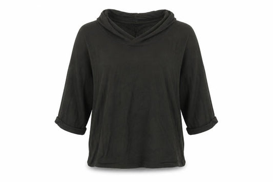 Front view of Kenneth Coce women’s green basic t-shirt, size L