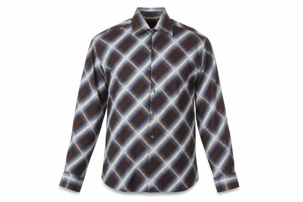 Next Mens Multicoloured Check   Button-Up Size L