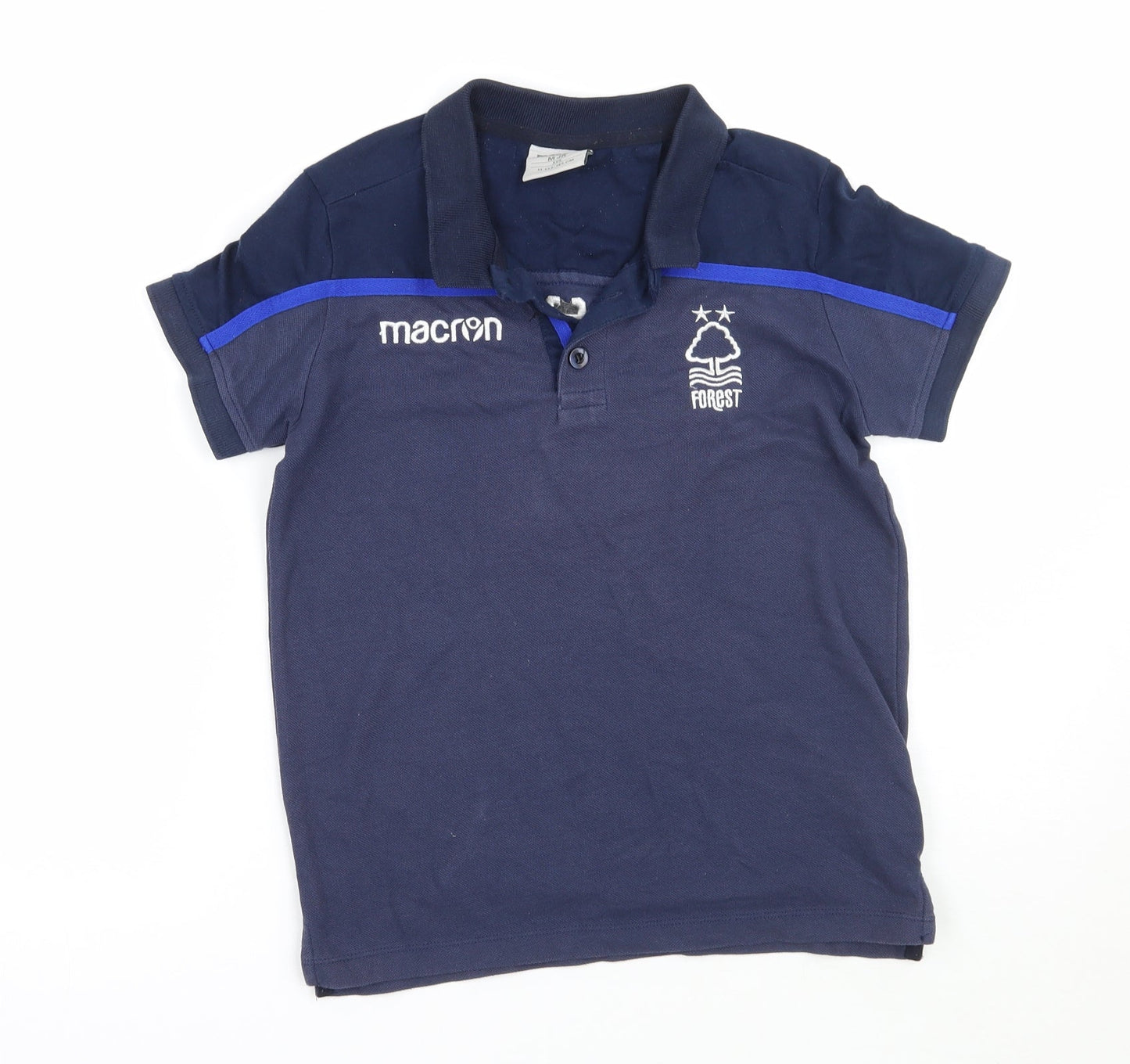 Macron Boys Blue   Basic Polo Size 9-10 Years  - Nottingham Forest