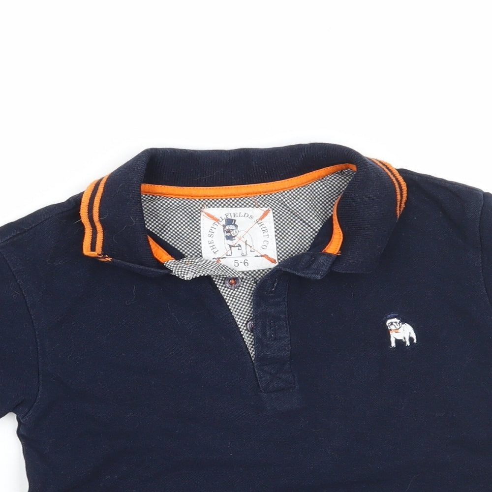 The Spitalfields Shirt Co Boys Blue   Basic Polo Size 5-6 Years