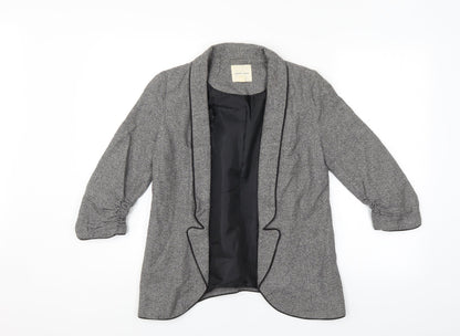 Additional front view of Silence & Noise women’s grey jacket blazer, size XS