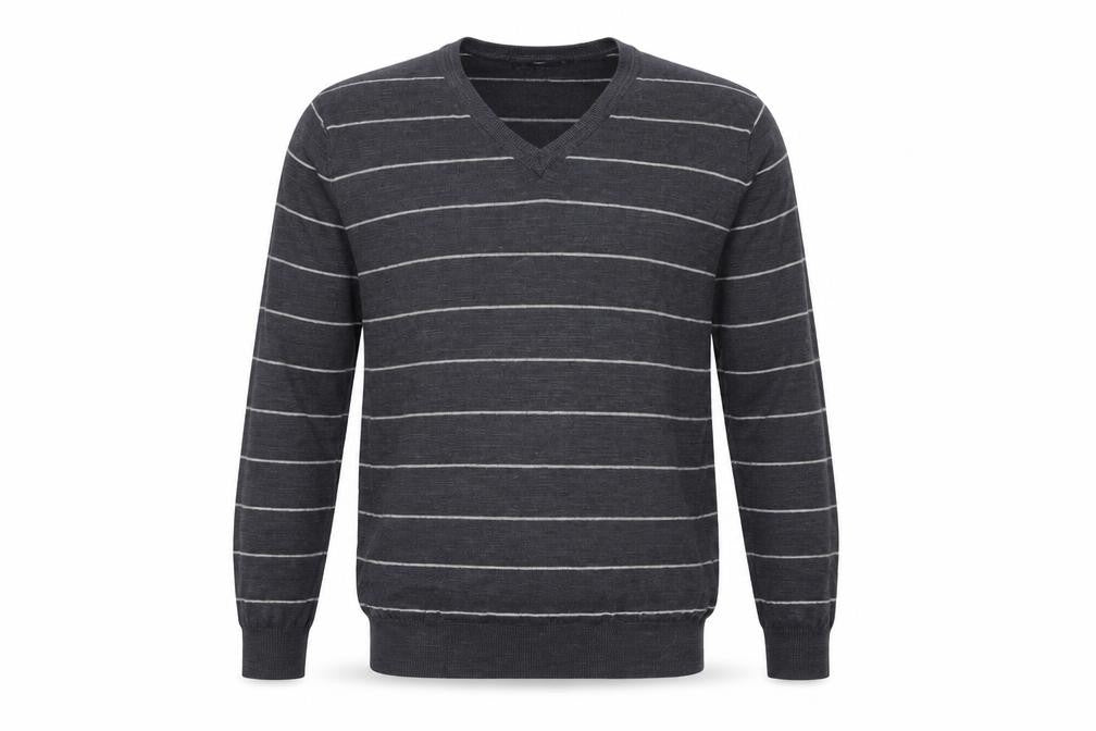Gap Mens Grey Striped  Pullover Jumper Size M