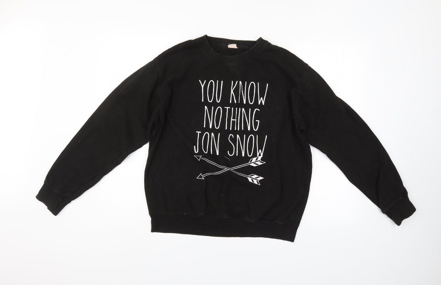 Just Hoods Mens Black   Pullover Sweatshirt Size M