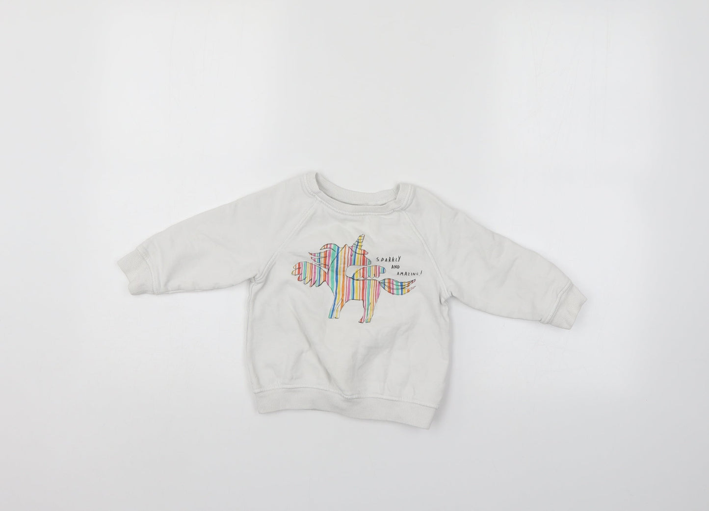 NEXT Girls White   Pullover Sweatshirt Size 3 Years