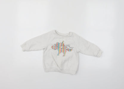 Next Girls White   Pullover Sweatshirt Size 3 Years