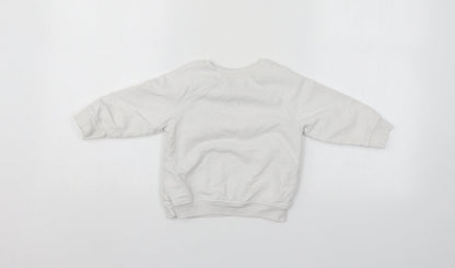 Next Girls White   Pullover Sweatshirt Size 3 Years