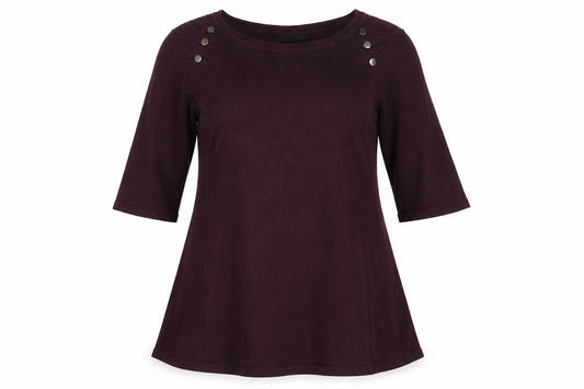 Wallis Womens Purple  Knit Tunic Blouse Size S