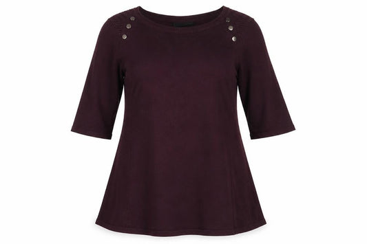 Wallis Womens Purple  Knit Tunic Blouse Size S