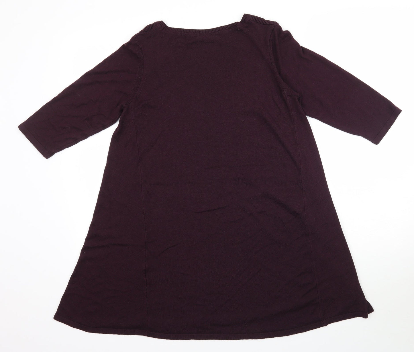 Wallis Womens Purple  Knit Tunic Blouse Size S