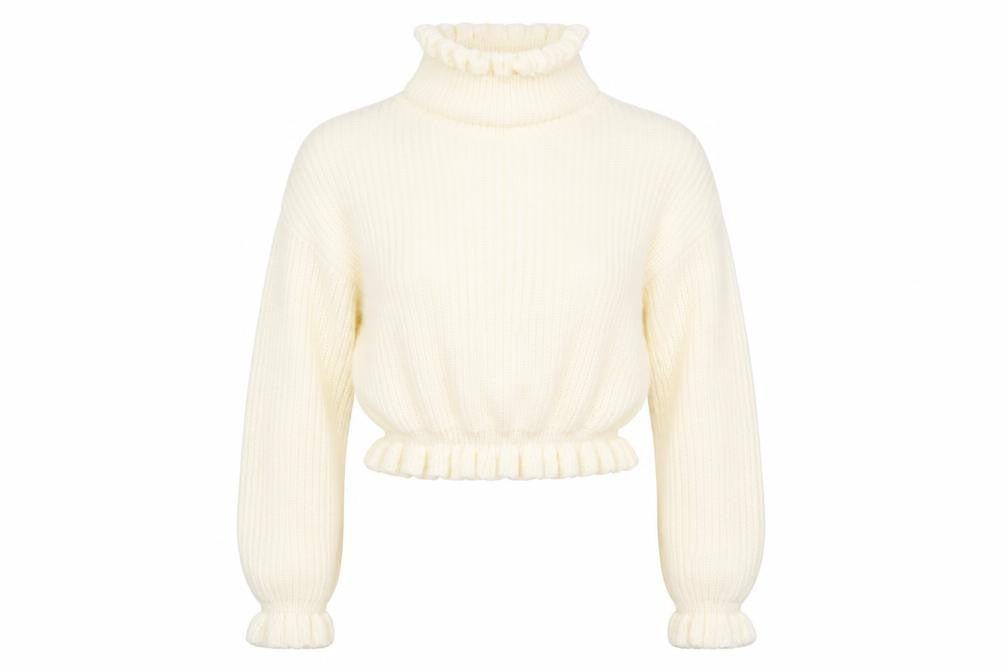 Preworn Womens Ivory  Knit Pullover Jumper Size S