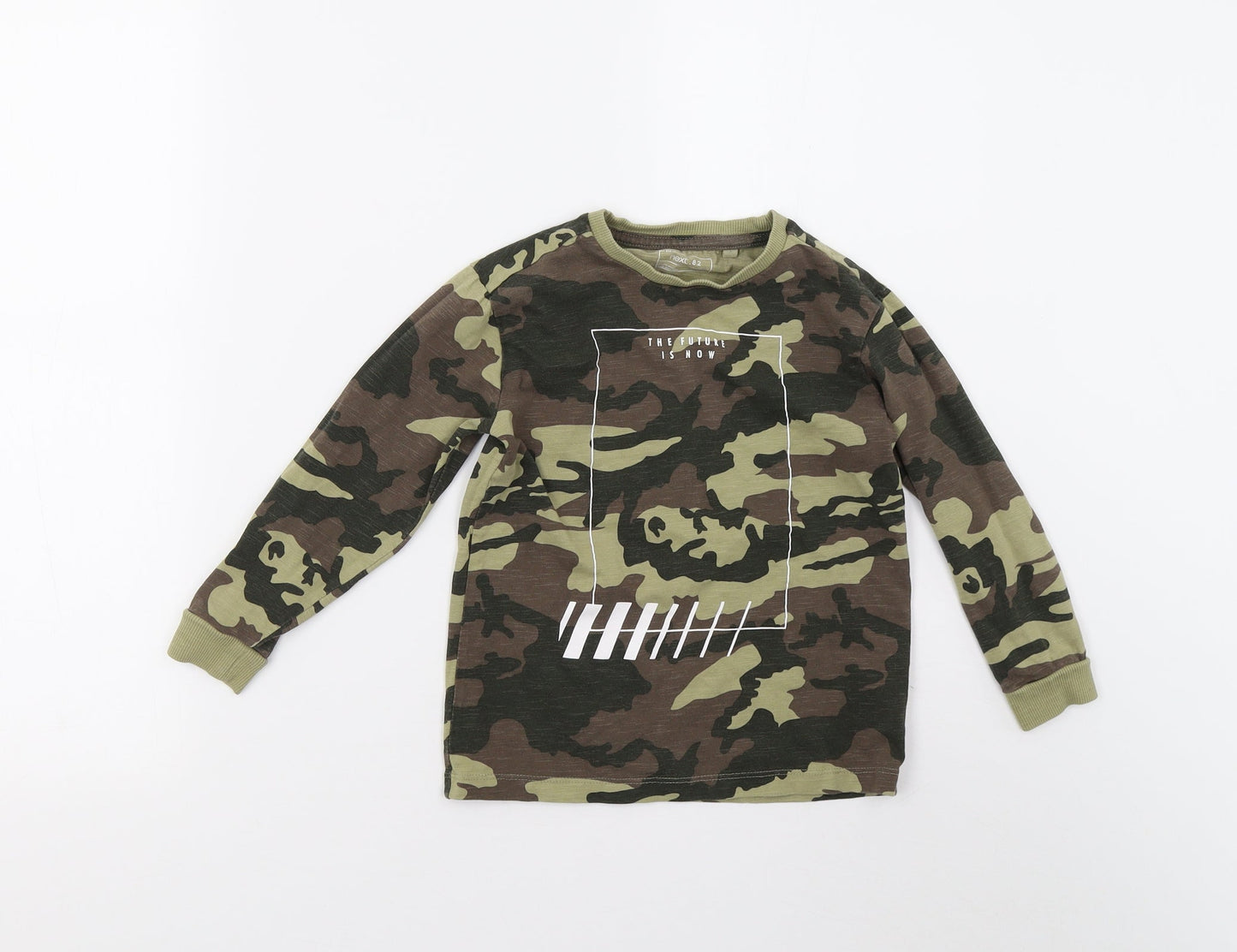 NEXT Boys Green Camouflage  Basic T-Shirt Size 5 Years