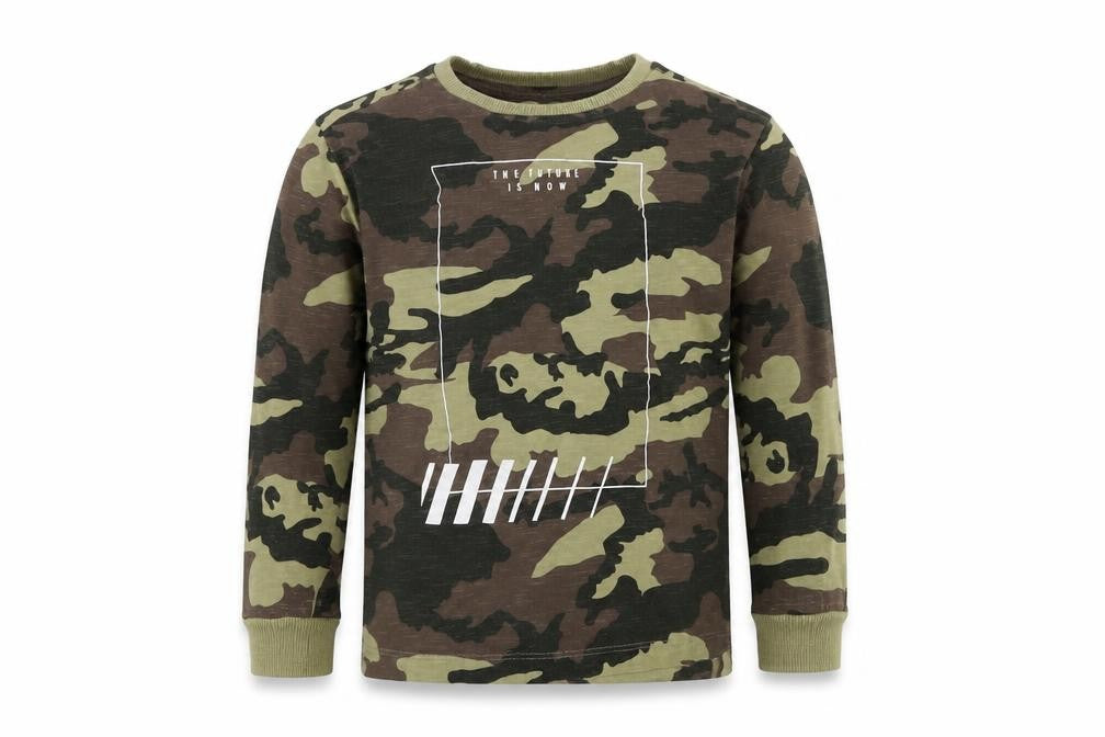 Next Boys Green Camouflage  Basic T-Shirt Size 5 Years