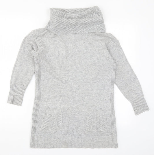 M&Co Womens Grey  Knit Pullover Jumper Size 10