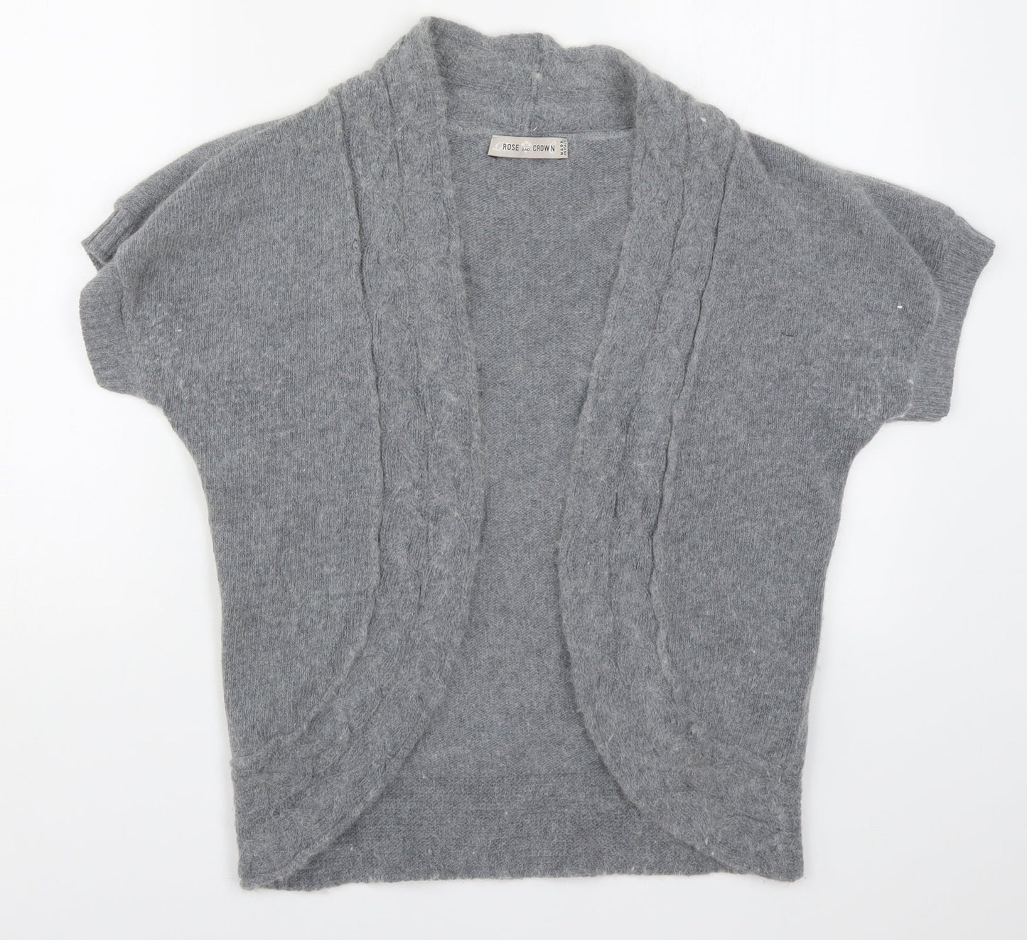 Rose & Crown Womens Grey  Knit Cardigan Jumper Size 12