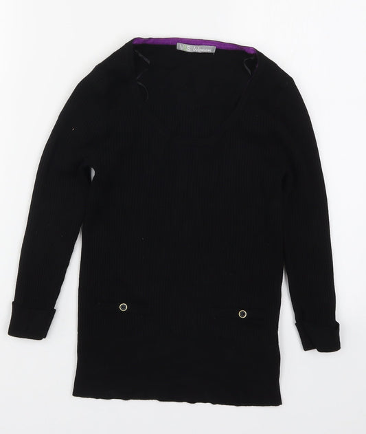 Marks and Spencer Womens Black  Knit Pullover Jumper Size 10